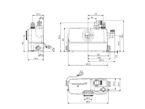 minipumpla Grundfos Sololift2 WC-3 0,62kW 230V