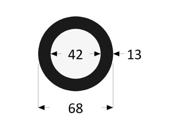 kummist toruisolatsioon K-Flex ø42 x 13mm latt 2m
