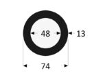 kummist toruisolatsioon K-Flex ø48 x 13mm latt 2m