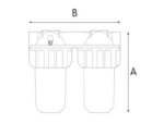 Veefilter Atlas Duplex Mignon 5″ 2-ne, ½” ühendus