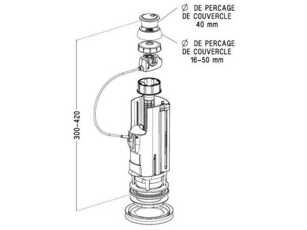 loputuskasti sisu SAS 2-süsteemne 3/6L (universaalne)