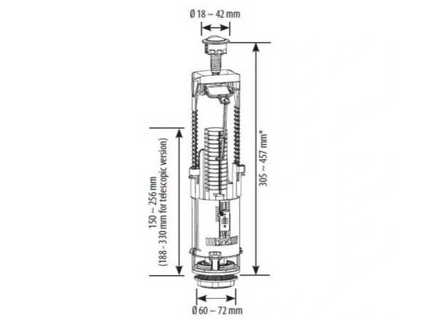 loputuskasti sisu SIAMP 2-süsteemne 3/6L (universaalne)