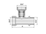 ProFactor kraan-kolmik sise- väliskeermetega 1/2″sk -3/4″vk -1/2″vk