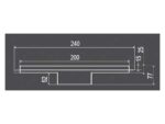 kuivtrapp QUAD horisontaalne 20×20 roostevabast AISI304 terasest universaalne kasutatav restiga või plaaditav