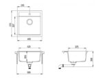 AquaSanita Tesa SQT100W köögivalamu 49,0 x 51,0cm Värvus: Alba (valge) (distantsventiilita)