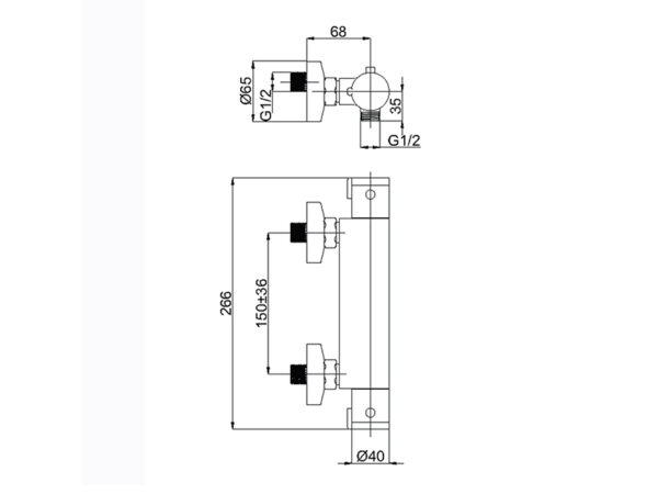 termostaatsegisti Rubineta Thermo-12 korpus