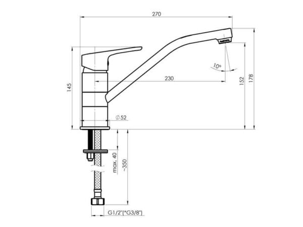 köögisegisti Rubineta UNO-20 (WT2) valge