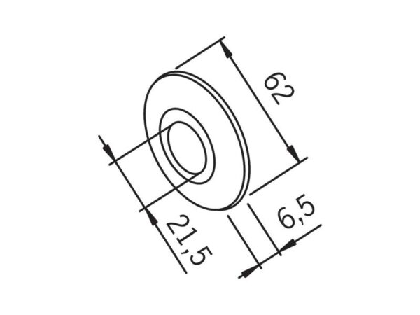 Oras peiteäärik D 21,5 x62mm 102002