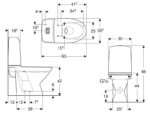 wc pott Ifö Spira 6262 RIMFREE 2-süsteemne tahavooluga