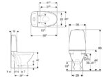 wc pott Ifö SIGN 6832 2-süsteemne tahavooluga 90°