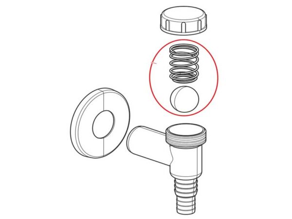 pesumasina äravooluklapp haisulukuga 19/22mm -ø32 Valge