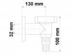 pesumasina äravooluklapp haisulukuga 19/22mm -ø32 Kroom