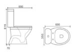 wc pott Vento Taberg 3/6L allavooluga, Soft Close prill-laud