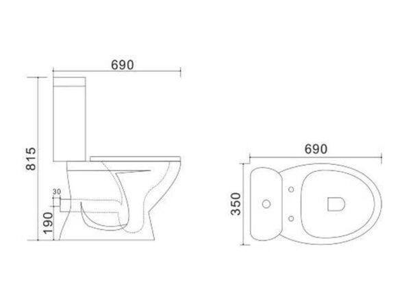 wc pott Vento Taberg 3/6L tahavooluga, Soft Close prill-laud