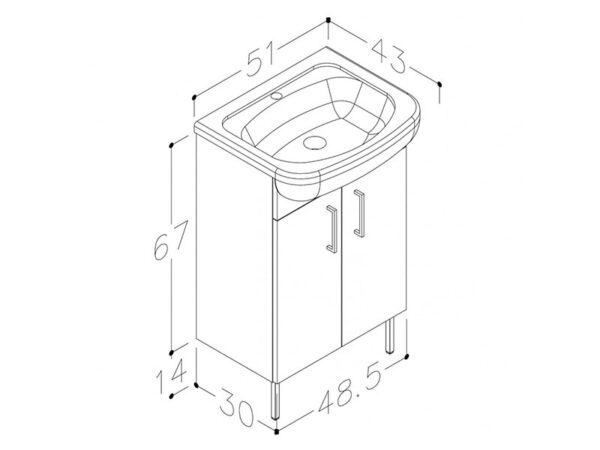 valamukapp Raguvos Baldai PRO PA50-3/P MB valamuga 50cm