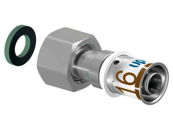 Uponor metall S-press Pluss liide pöörleva mutriga sisekeermega 16- ¾”