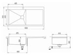 AquaSanita Luna LUN101M-L köögivalamu 100,0 x 51,0cm