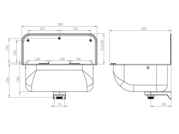 Intra UXL koristajavalamu 560x460x185mm