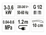 kiirsoojendiga segisti FALA 3kw 10cm valge