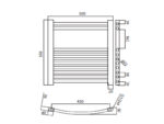 käterätikuivati kütteveele 500x550mm kroomitud profileeritud