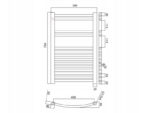 käterätikuivati kütteveele 500x750mm valge RAL-9016 profileeritud