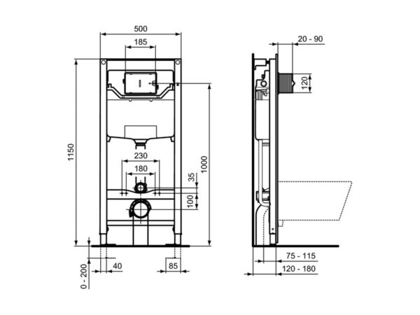 WC komplekt Ideal Standard ProSys Toro, 3-6 L