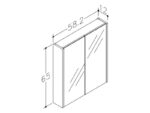 peegelkapp KAME riiulitega valge 58,2x65cm