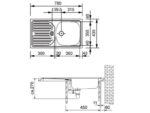 Franke Eurostar ETN 614 roostevaba valamu 78,0 x 43,5cm süvistatav