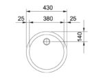 Franke Rambla RAX 610-38 roostevaba valamu ø43,0cm süvistatav