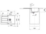 Franke Sirius 2 S2D 611-78 Tektoniit Carbon must köögivalamu 78,0 x 50,0cm