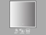 LED peegel Vento Monza Quadro 80x80cm