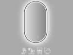 LED peegel Vento Oval 50x90cm