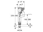 Geberit 360 sisselaskeklapp 235-385 mm 1/2″ alt ühendus (281.208.00.1)