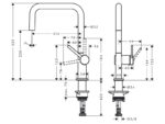 Hansgrohe Talis M54 220 Matt must köögisegisti